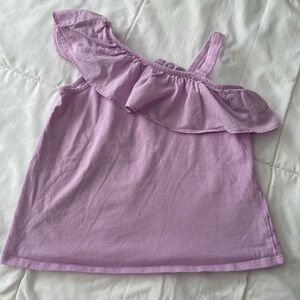 Janie and Jack Lilac Ruffle Strap Top